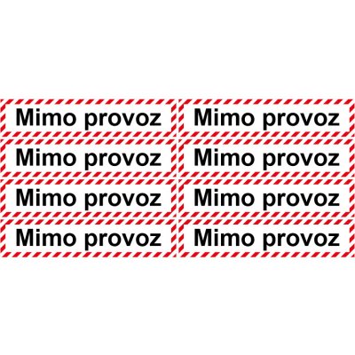 Mimo provoz - arch samolepící PVC fólie 70x15mm arch 8ks – Hledejceny.cz
