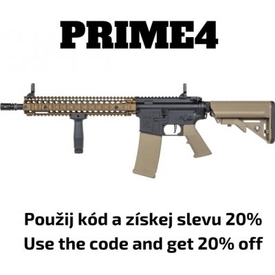 Specna Arms SA Daniel Defence® MK18 BLOCK 2 (SA-P26 Prime™ HAL ETU) s bezuhlíkovým motorem - Chaos Bronze – Sleviste.cz