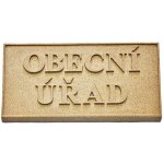 Pískovcová tabule s textem OBECNÍ ÚŘAD - 20 x 54 cm – Hledejceny.cz