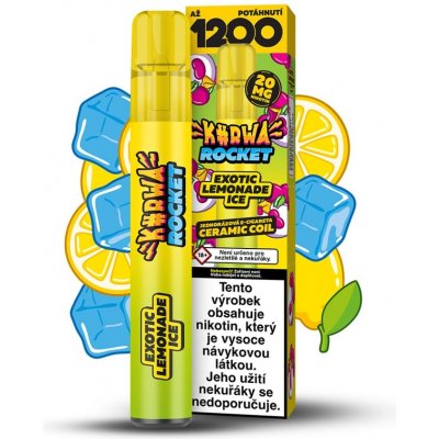 Kurwa Rocket Exotic Lemonade Ice 20 mg 1 200 potahů – Hledejceny.cz