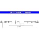 Tažné lanko, parkovací brzda ATE 24.3727-0304.2 (24372703042) – Sleviste.cz