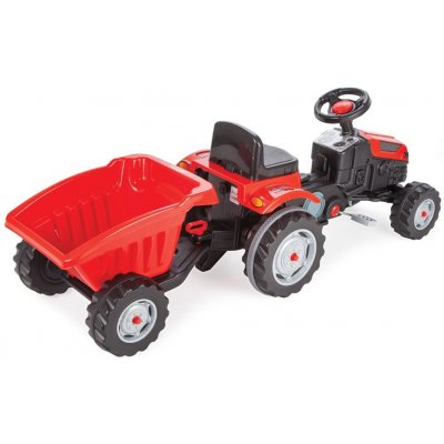 Pilsan Traktor šlapací s valníkem červený – Zboží Dáma