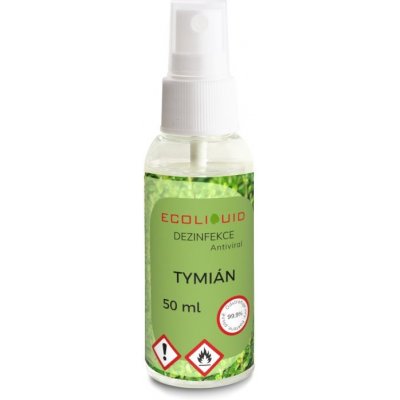 Ecoliquid Antiviral dezinfekce na ruce sprej tymián 50 ml
