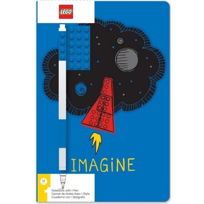 LEGO Stationery Zápisník A5 s modrým perem - Imagine