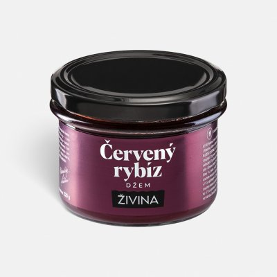 ŽIVINA Červený rybíz džem s vysokým podílem ovoce 220 g – Zboží Dáma