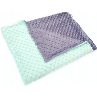 Kidpro senzomotorická deka minky duo šedá mint – Hledejceny.cz