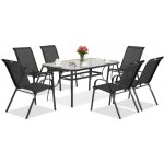 Garden Point Zahradní jídelní nábytek Modena/Bitonto černý pro 6 osob – Hledejceny.cz