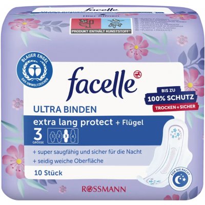 Facelle Hygienické vložky s křidélky na noc Ultra 10 ks – Sleviste.cz