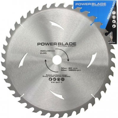 Kotouč pilový s SK plátky (vidiový), 400x40Tx32mm POWER BLADE M09074 – Zboží Dáma