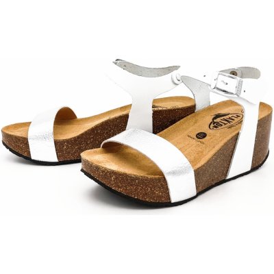 Kožené sandále na platformě 873023 SO KISS BLANCO Plakton bílé blanco – Zboží Mobilmania