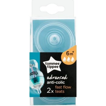 Tommee Tippee savička C2N AntiColic rychlý průtok transparent 2 ks