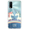 Pouzdro a kryt na mobilní telefon Pouzdro TopQ Vivo Y20s silikon Unicorn Love