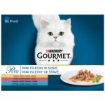 Gourmet Perle mini filetky ve šťávě krůta tuňák kachna jehně 12 x 85 g – Sleviste.cz