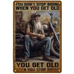 Plechová retro US cedule Rocka Don´t Stop Riding – Sleviste.cz