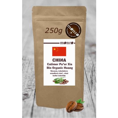 Monro China Catimor Pu'er Huangguan Xia Bin Organic 100% Arabika zrnková 250 g – Hledejceny.cz