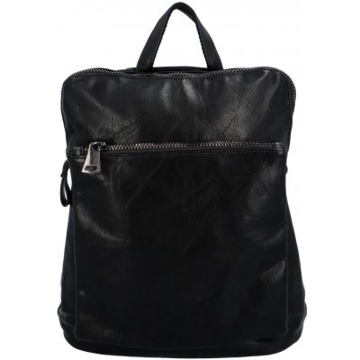 Praktický dámský koženkový kabelko/batůžek Reyes černá