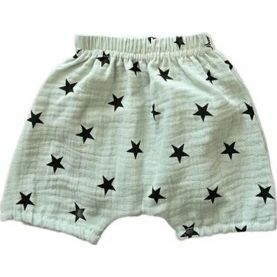 Kojenecké mušelínové kraťasy Hvězdička máta – Sleviste.cz