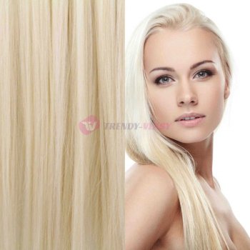 Clip in sada LUXURY 57 cm odstín 61 LEDOVÁ BLOND