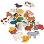 Janod Magnetky Farma dřevěné 24 ks – Zboží Dáma