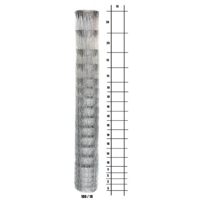 Lesnické pletivo uzlové - výška 180 cm, drát 1,6/2,0 mm, 18 drátů – Zbozi.Blesk.cz