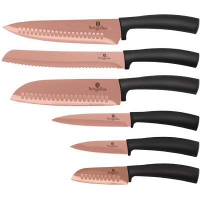 Berlingerhaus BH 2543 Sada nožů s nepřilnavým povrchem 6 ks Rosegold Metallic Line – Zboží Dáma