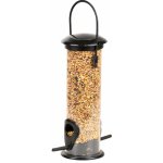Esschert Design Krmítko pro ptáčky se zásobníkem závěsné 8 x 13 x 23 cm černé / průhledné – Zboží Mobilmania
