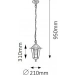 Velence, venkovní závěsné svítidlo 1x60W Rabalux 8238 – Hledejceny.cz