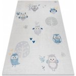 Dywany Łuszczów Bambino 1161 Owls grey Šedá – Sleviste.cz