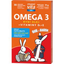 Maxi Vita Kids Omega 3+vit. D a E tutti-frutti 30 tablet