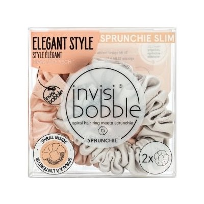 InvisiBobble Sprunchie Slim Bella Chrome Duo gumička do vlasů