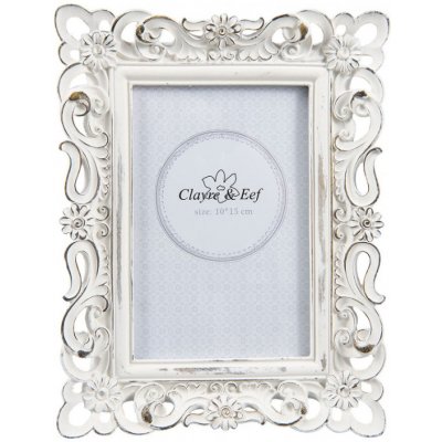 Fotorámeček bílý s patinou – 10x15 cm – Zbozi.Blesk.cz