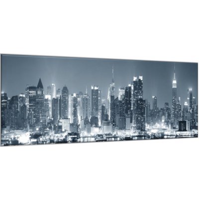 Obraz skleněný noční New York Manhattan - 50 x 70 cm – Zbozi.Blesk.cz