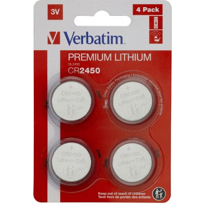 VERBATIM Lithium CR2450 4ks 49535 – Hledejceny.cz