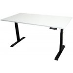 ZLKL Polohovací stůl dvoumotorový černá podnož / bílá deska P00044-11 – Zboží Mobilmania