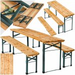 tectake 406012 pivní set sissi, 3dílná, složitelná hnědá – Sleviste.cz