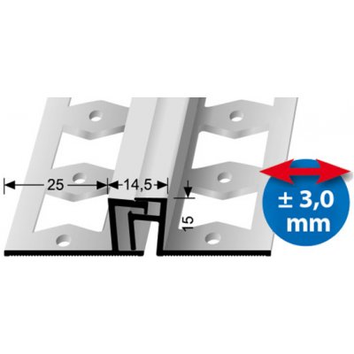 Küberit Dilatační lišta 324G 15 mm 2,7 m – Zboží Mobilmania