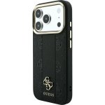 Guess kryt Stripe Peony 4G Logo MagSafe pro iPhone 18 Pro Max/iPhone 17 Pro Max černý – Zboží Mobilmania