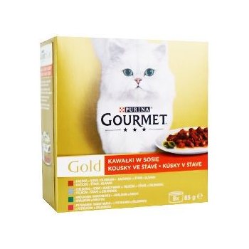 Gourmet Gold Cat kousky se zeleninou ve šťávě 8 x 85 g