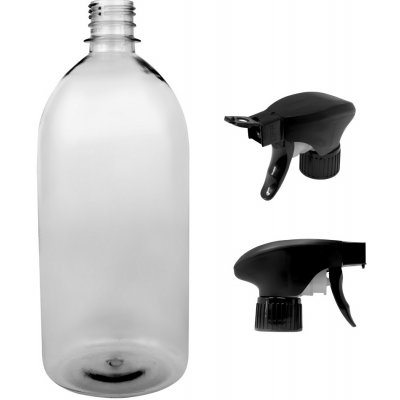 Tera plastová láhev čirá s černým pistolovým rozprašovačem 1 L – Zboží Mobilmania