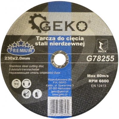 GEKO Řezný kotouč na nerez 230mm x 2.0mm x 22mm G78255