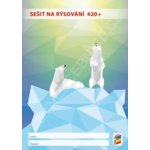 Bookretail Sešit na rýsování 420+ bílé listy – Zbozi.Blesk.cz