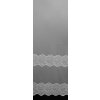 Záclona Mantis tylová záclona 620/601 vyšívané vlnky, s bordurou, bílá, výška 190cm ( v metráži)
