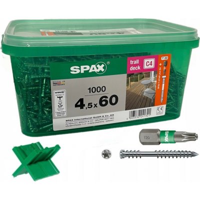 Spax šrouby pro terasová prkna SPAX-D 4,5 x 60 mm třída C4 1000 ks TORX – Hledejceny.cz
