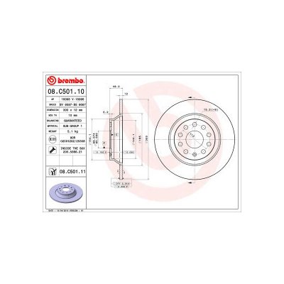 BREMBO brzdový kotouč 08.C501.11 | Zboží Auto