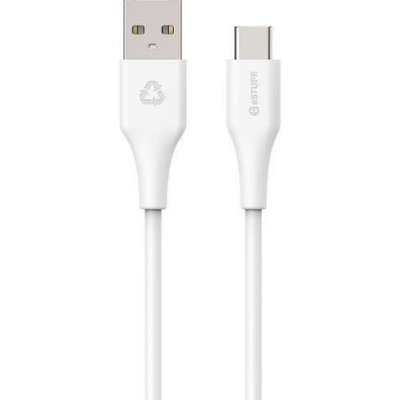 eSTUFF (ES605170) INFINITE Super Soft USB-C to USB-A, 1m, bílý