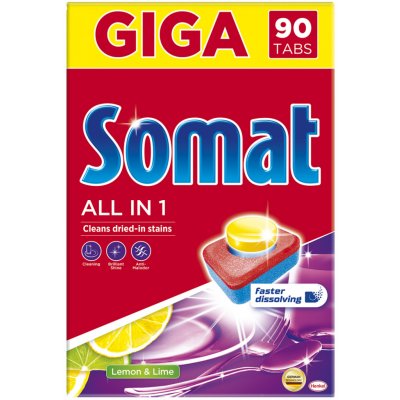 Somat All in 1 Lemon & Lime tablety do myčky 90 ks – Zbozi.Blesk.cz