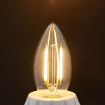 Lindby E14 LED žárovka svíčka Filament 2 W, čirá, 2 700 K 9993028 – Hledejceny.cz