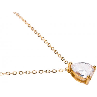 Franco Bene Náhrdelník s přívěskem kamínku pozlacený 1389 – Zboží Dáma