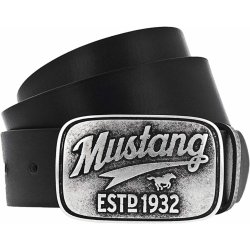 Mustang pánský kožený pásek MG2046R06-0790 s plnou sponou černý