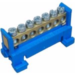Můstek N 7 (svorkovnice 7x16mm2), nekrytý IP00, modrý, 63A, na DIN – Zboží Mobilmania